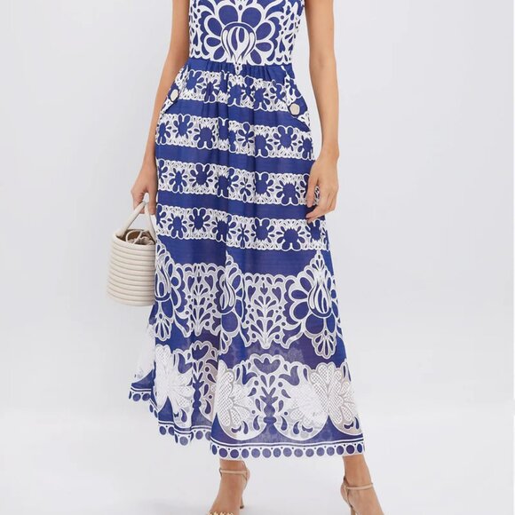 Borgo de Nor - Navy Mavaro Lace Dress - Picture 3 of 3